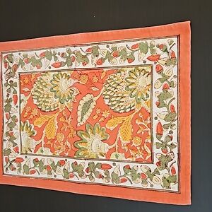 Petal Pushing Hand Printed Mat